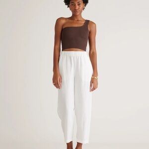 Quince White 100% European Linen Pant